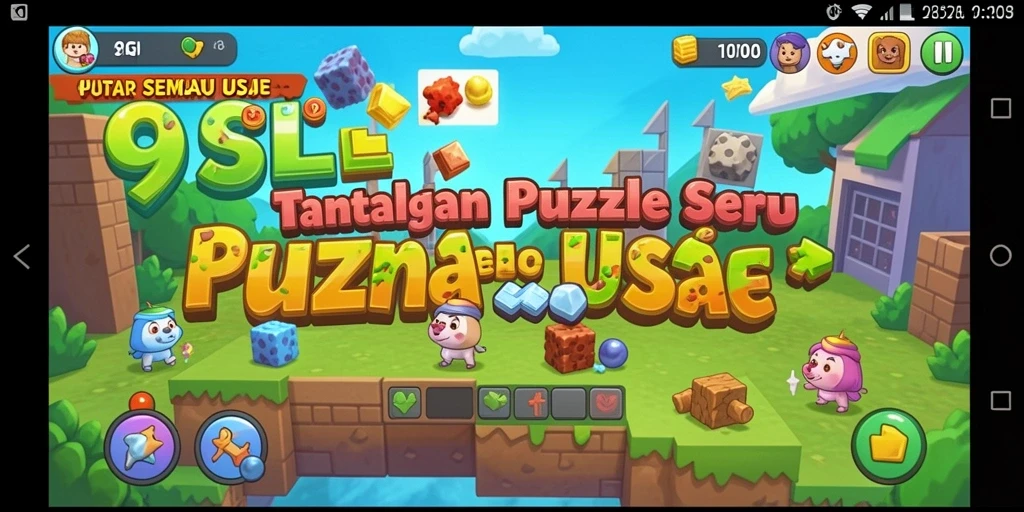 Tampilan gameplay menantang dari 9SL dengan berbagai teka-teki.