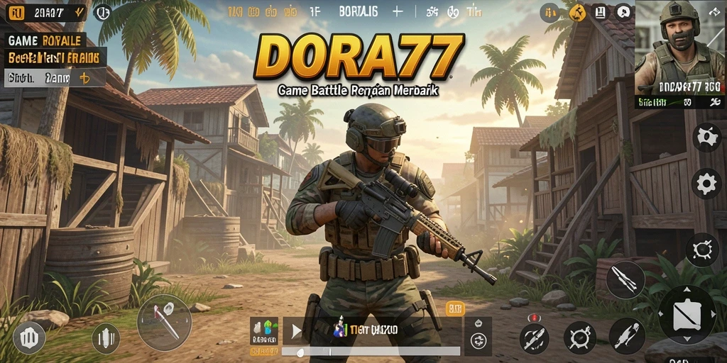 Gameplay DORA77 yang mendebarkan dengan pertempuran intens.