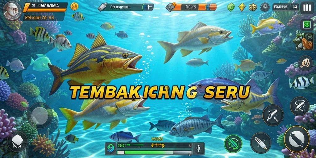 Tampilan gameplay seru Tembak Ikan di HO3.