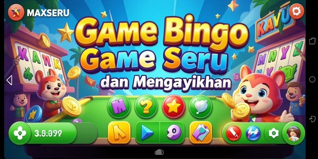 Tampilan gameplay menarik dari MAXSERU yang penuh warna.