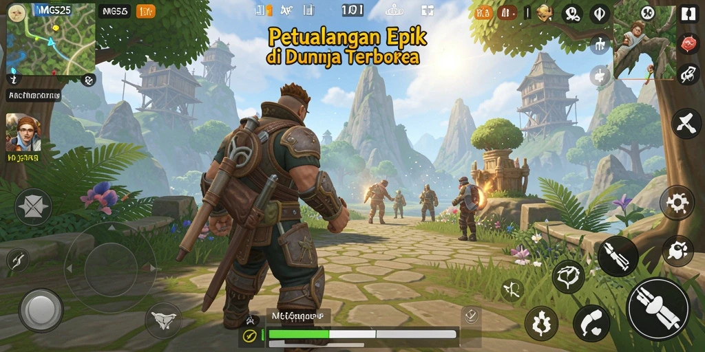 Screenshot gameplay MG525 menampilkan aksi penuh petualangan.