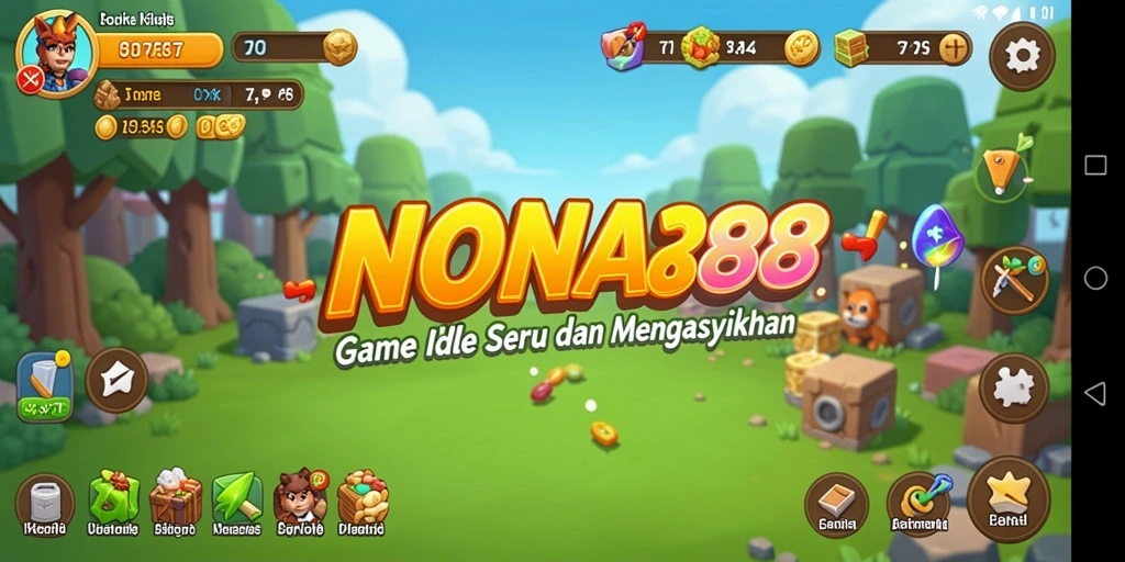 Tampilan gameplay NONA88 yang mengasyikkan dalam genre Idle.