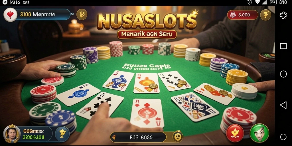 Tampilan menarik gameplay Gaple di NUSASLOTS.