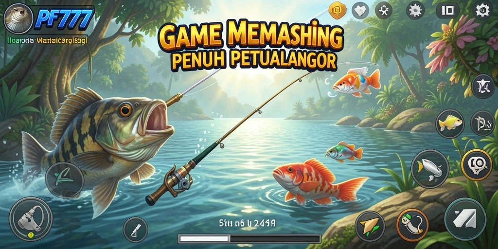 Tampilan gameplay PF777 yang memukau saat memancing ikan.
