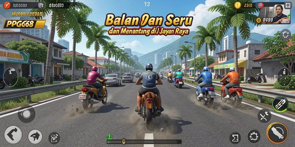 Tampilan aksi balapan cepat dan menegangkan di PGG68.