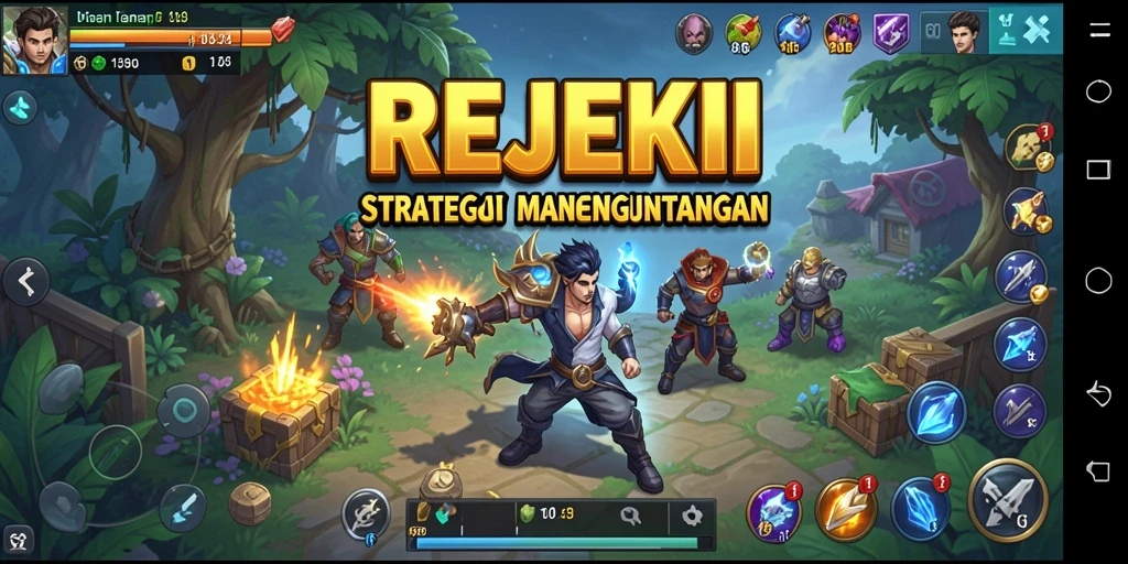 Tampilan gameplay seru dan strategis dari REJEKI.