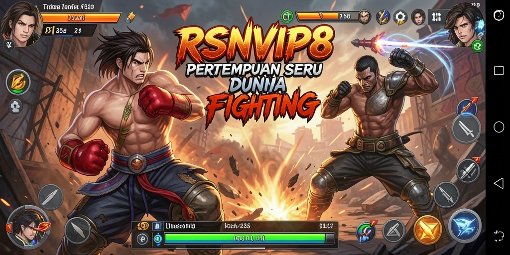 Screenshot gameplay RSNVIP8 menampilkan aksi pertarungan yang seru dan mendebarkan.