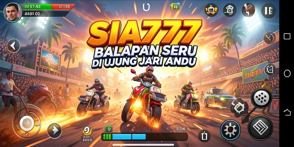 Tampilan gameplay SIA777 yang mendebarkan saat balapan.